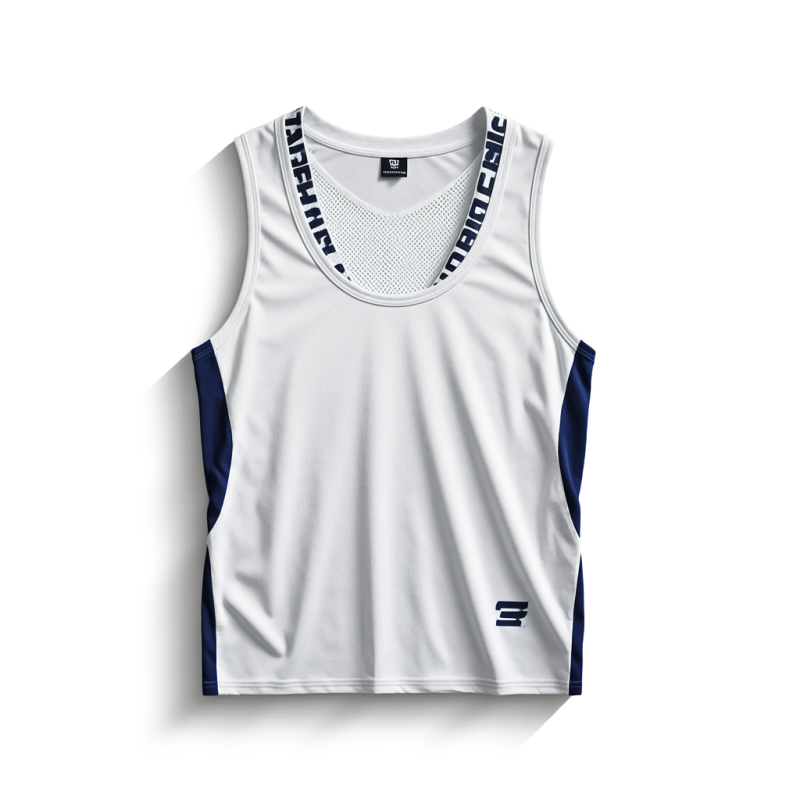 White Sport Vest - for men